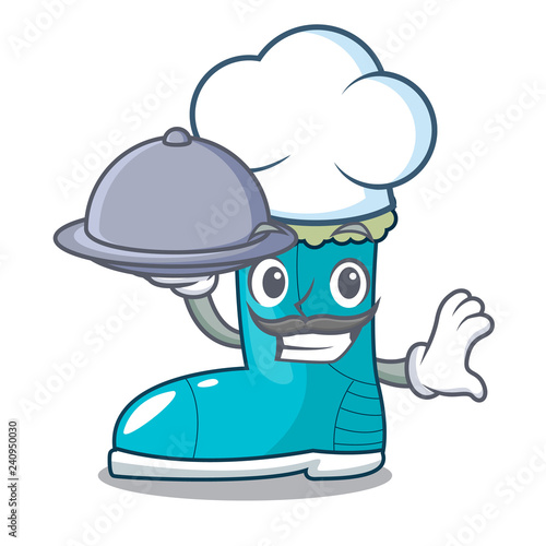 Chef with food winter boot on the character rak