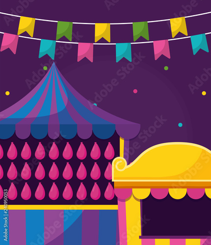 carnival kiosk with water balloons