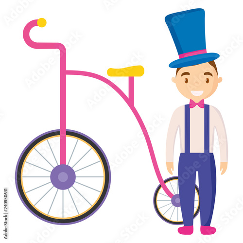 cute trycicle toy icon