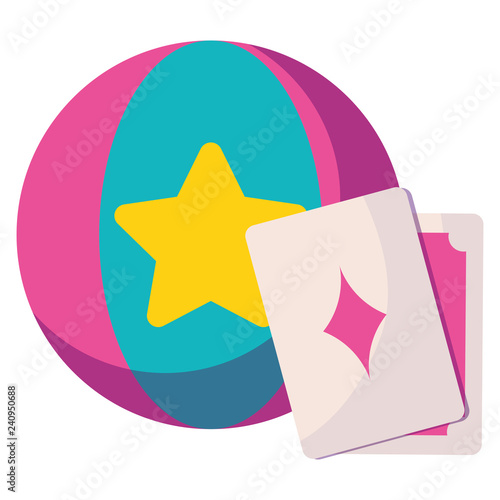 poker cards game with balloon