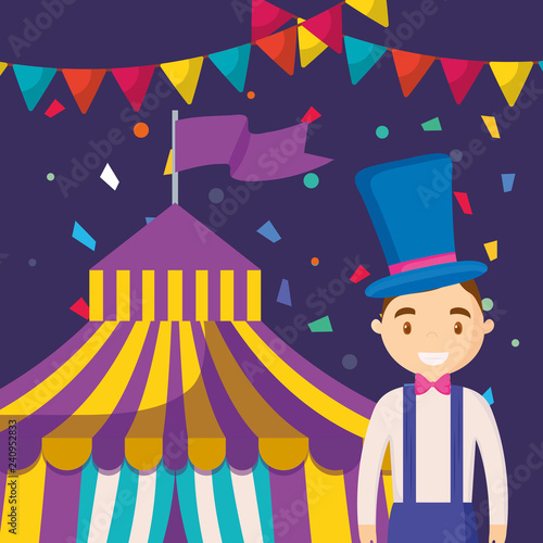 circus tent entertainment icon