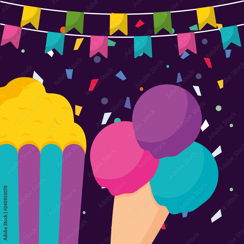 Obraz premium pop corn bag icon