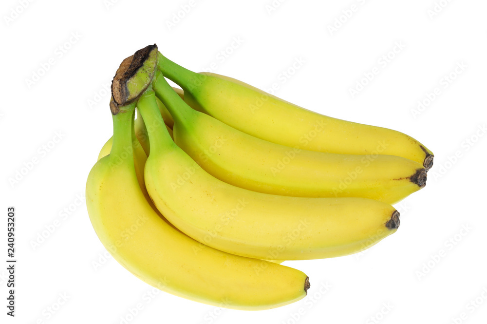 fresh yellow banana isolated on white background