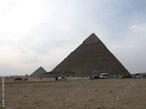 Giza pyramids in Cairo, Egypt. photo