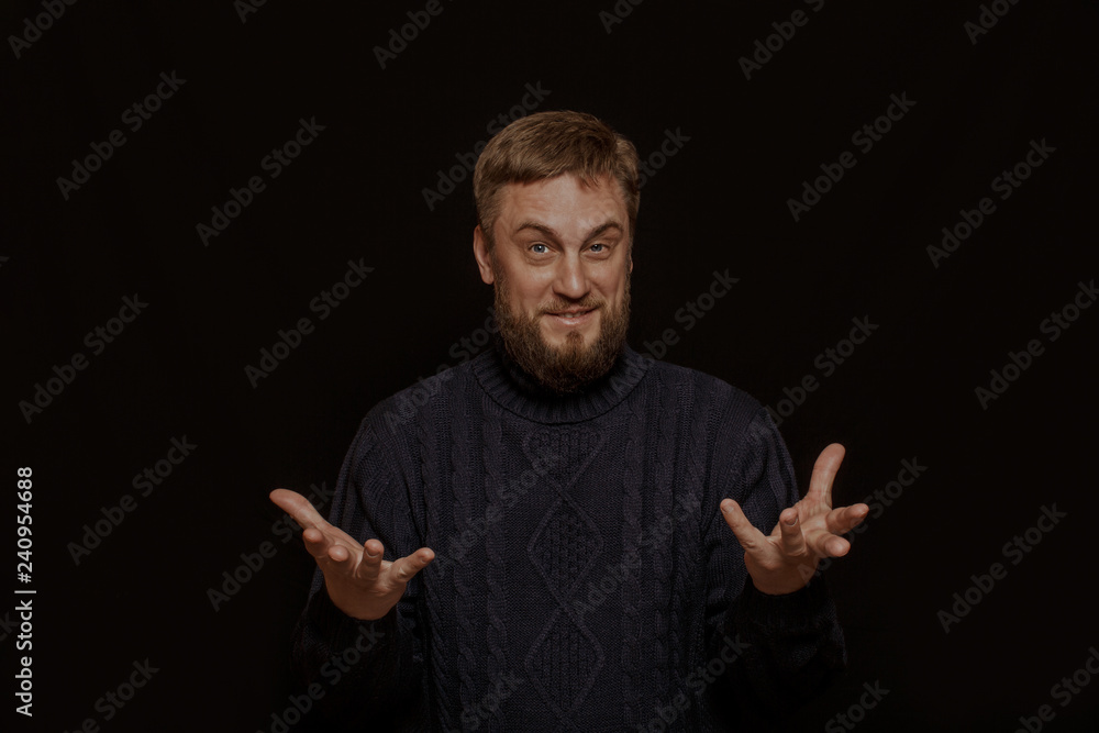 male emotional portrait on a dark background male emotional portrait on a dark background