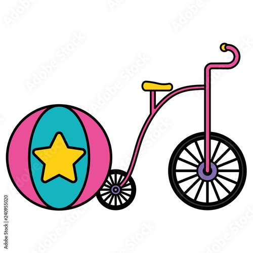 cute trycicle toy icon