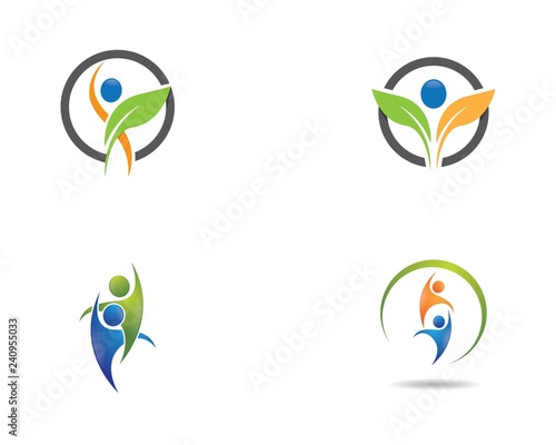 Healthy life logo template vector icon