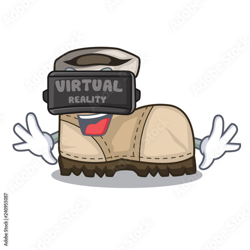 Virtual reality working boot above a character rak