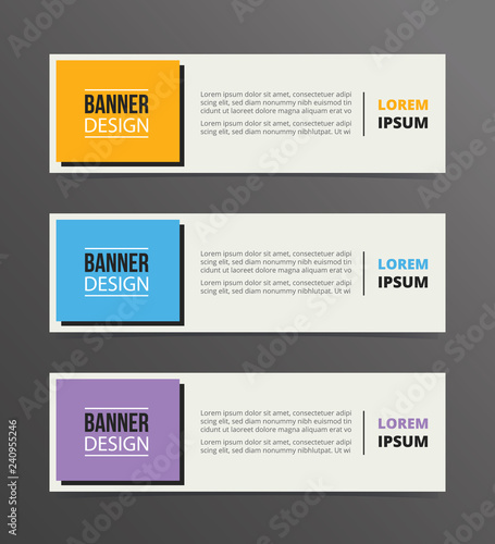 boxed or box style banner template design with horizontal advertising banner space for text