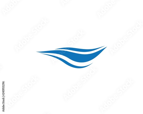 Water wave logo illustration