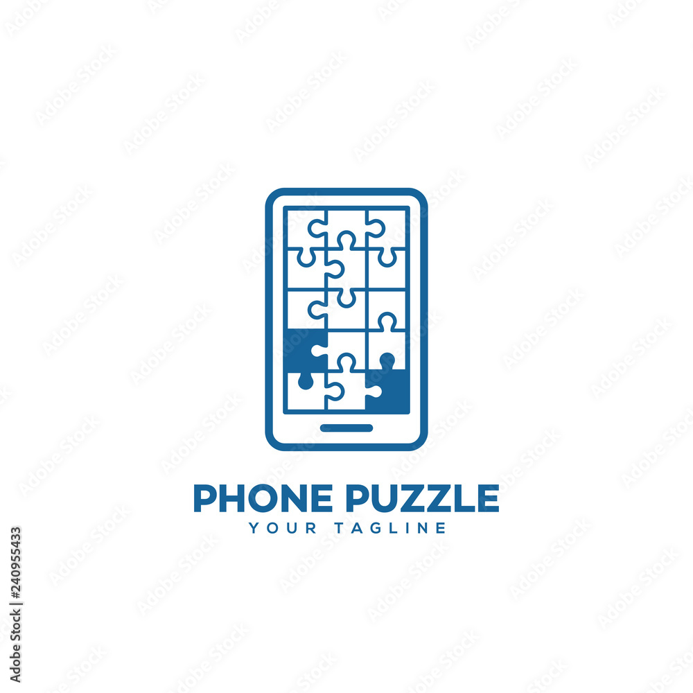 Puzzle phone logo Puzzle phone logo