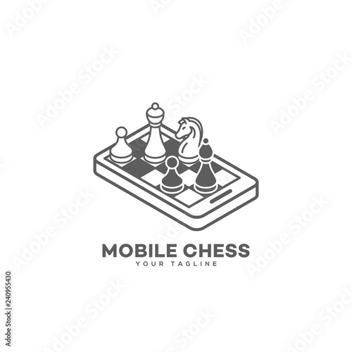 Fototapeta Naklejka Na Ścianę i Meble -  Mobile chess logo