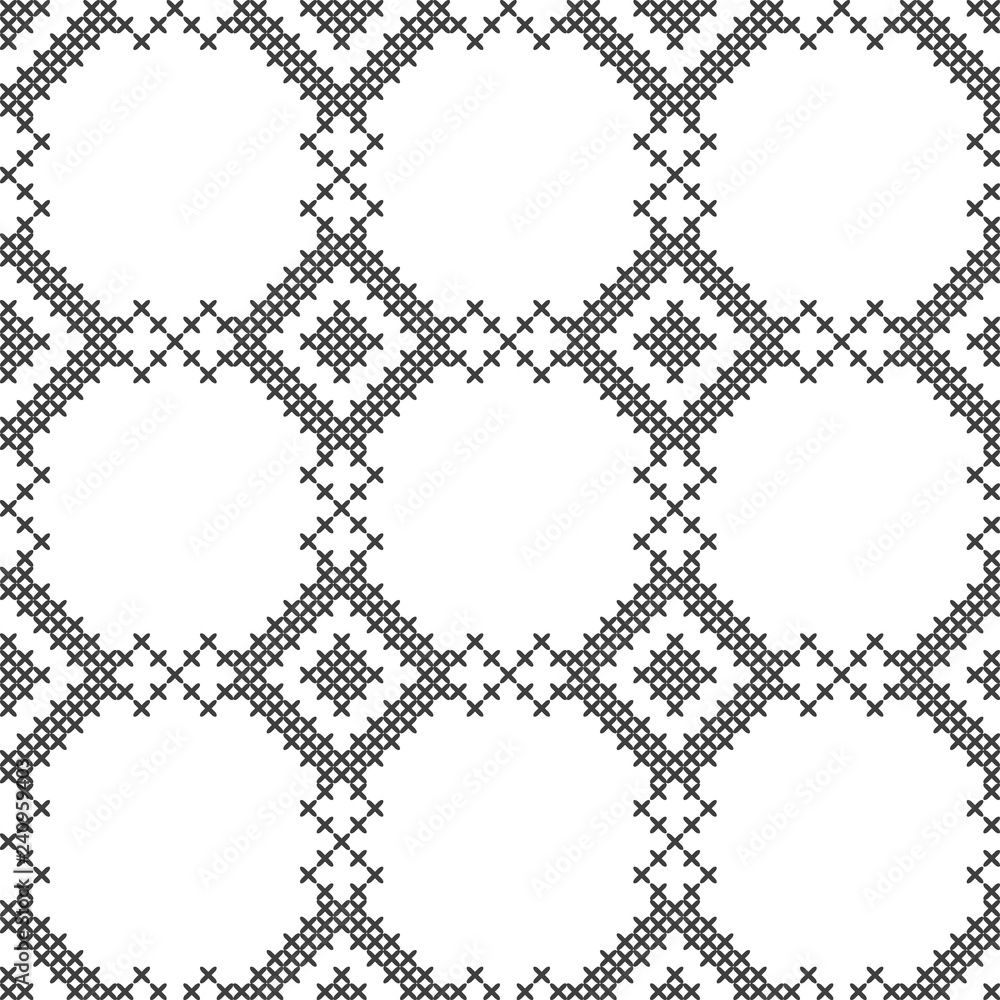 Cross stitch, seamless decorative pattern. Embroidery and knitting. Abstract geometric background. Ethnic ornaments. Cross stitch, seamless decorative pattern. Embroidery and knitting. Abstract geometric background. Ethnic ornaments.
