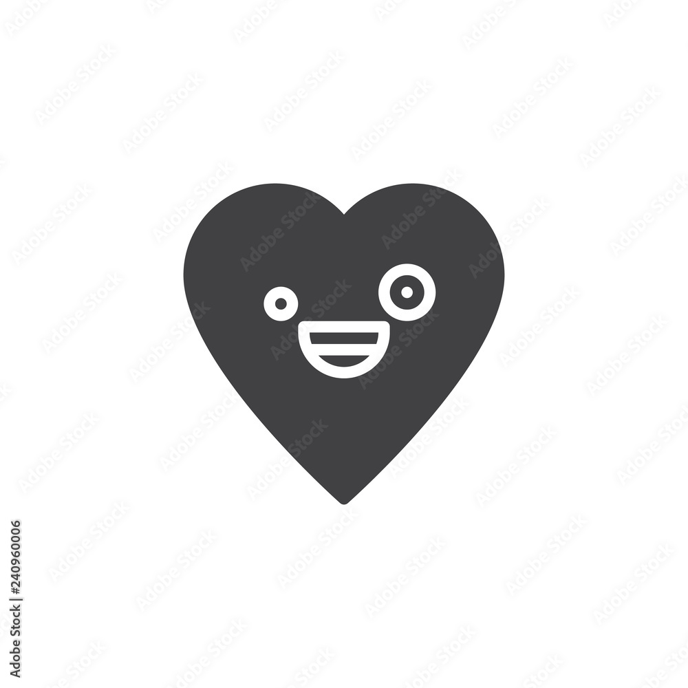 Zany Face emoticon vector icon. filled flat sign for mobile concept and web design. Crazy heart face character emoji solid icon. Symbol, logo illustration. Pixel perfect vector graphics Zany Face emoticon vector icon. filled flat sign for mobile concept and web design. Crazy heart face character emoji solid icon. Symbol, logo illustration. Pixel perfect vector graphics