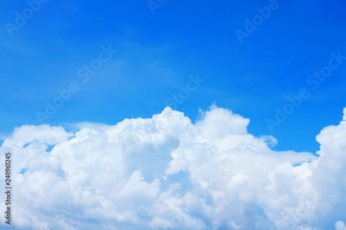 Blue sky with white clouds beautiful background.