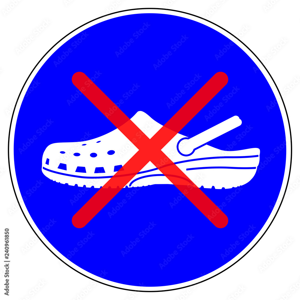 Obraz premium ssne50 SafetySignNewEscalator ssne - shas589 SignHealthAndSafety shas - german - Rolltreppe: Weiche Plastikschuhe verboten - english / mandatory sign: rubber / soft plastic shoes prohibited - g6943