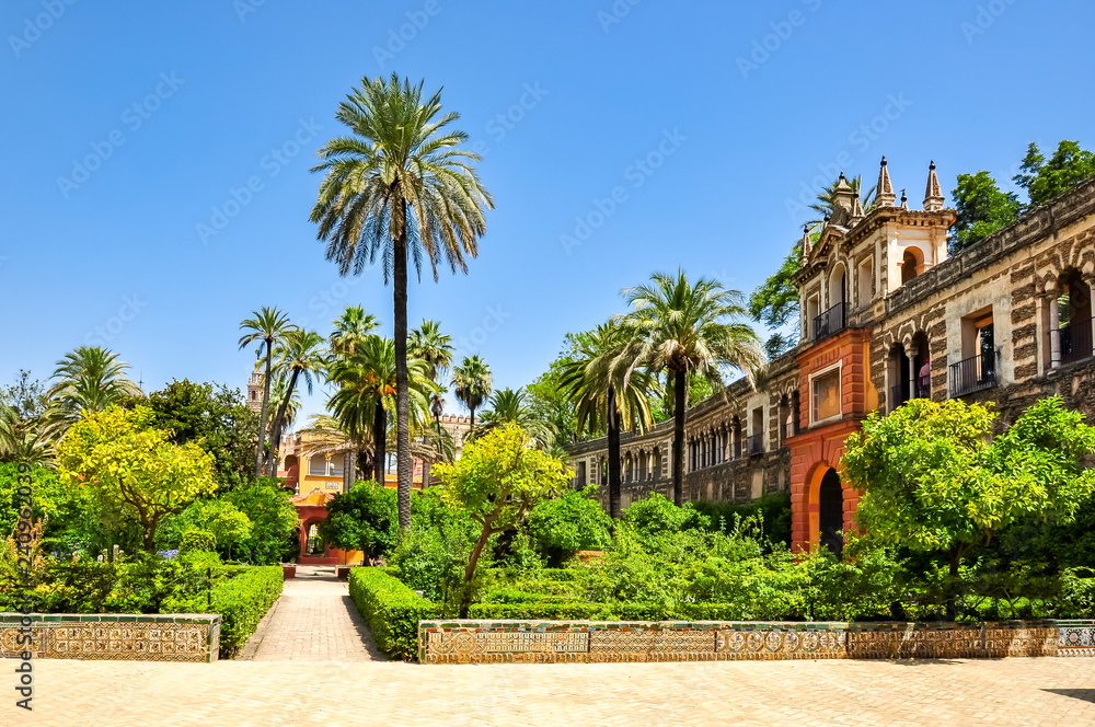 Seville Alcazar gardens, Spain