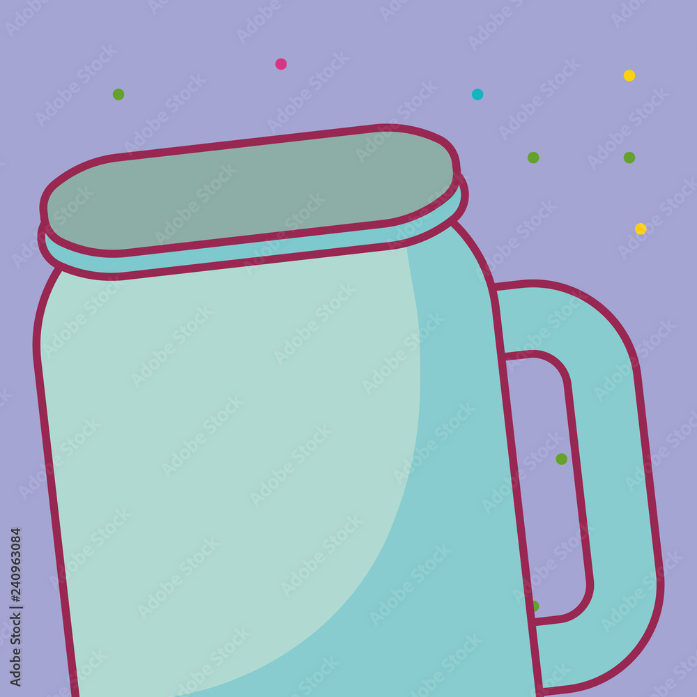 cute beverage jar icon