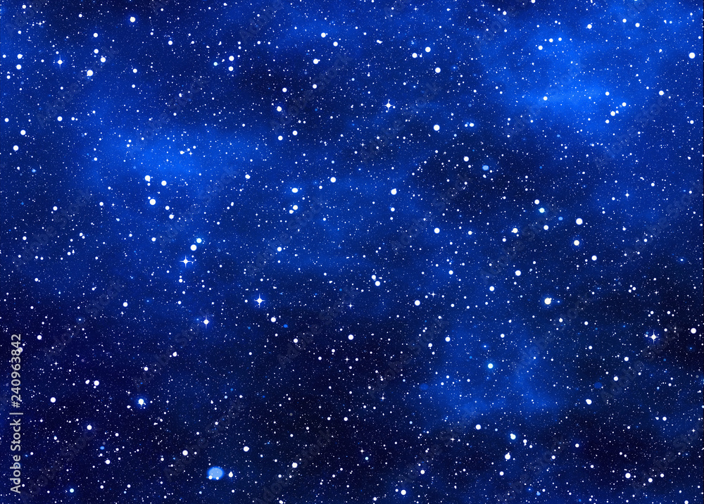 night sky covered with many bright stars