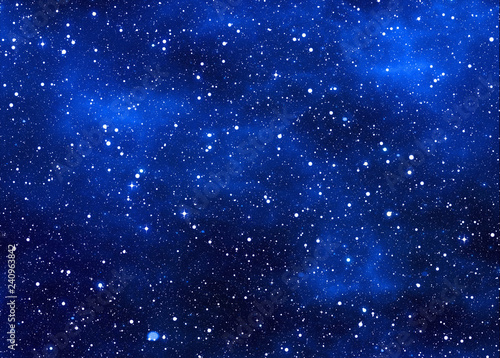 night sky covered with many bright stars