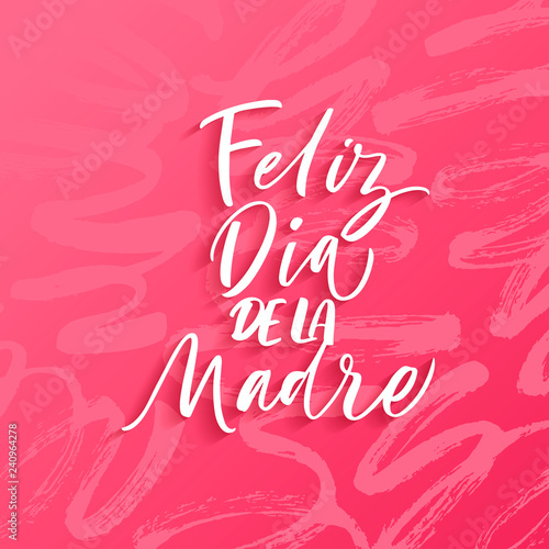 Happy Mother's Day vector greeting card in Spanish.