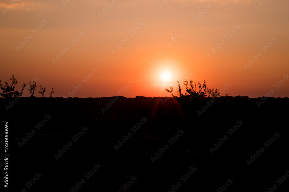 Sunset near Pula, Croatia