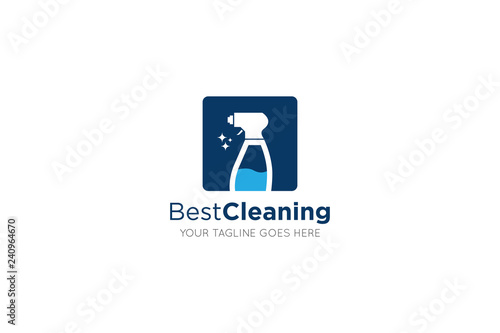 cleaning logo and icon vector illustration design template