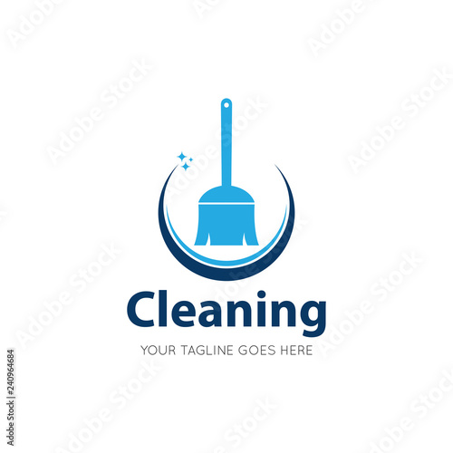 cleaning logo and icon vector illustration design template