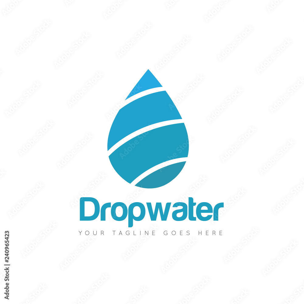 drop water logo and icon vector illustration design template