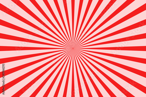 Vector simple pink background. Stripes in retro pop art style