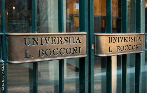 Entrance for students of Bocconi University of Milan