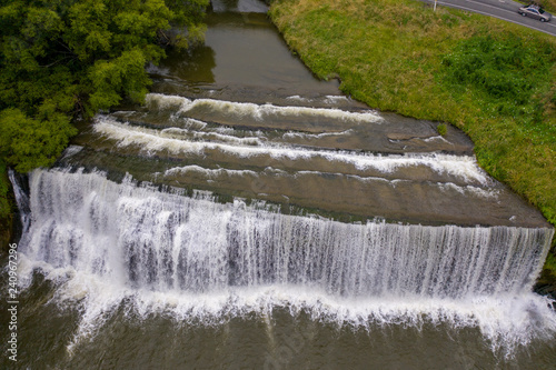 High angle view of Rere Falls  Gisborne 