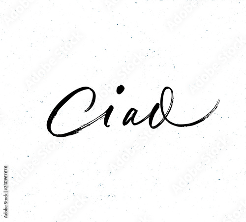 Ciao phrase. Modern vector brush calligraphy.