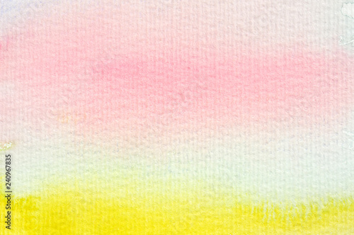 Pink and yellow watercolor for an abstract background.
