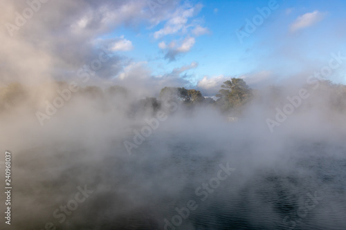 Boiling steam lake  Kuirau park  Rotorua  New Zealand