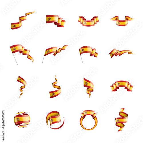 spain flag, vector illustration on a white background
