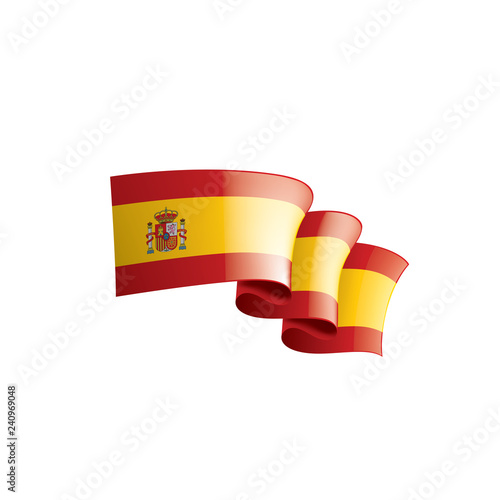 spain flag, vector illustration on a white background