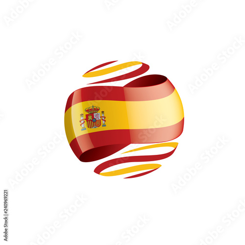 spain flag, vector illustration on a white background