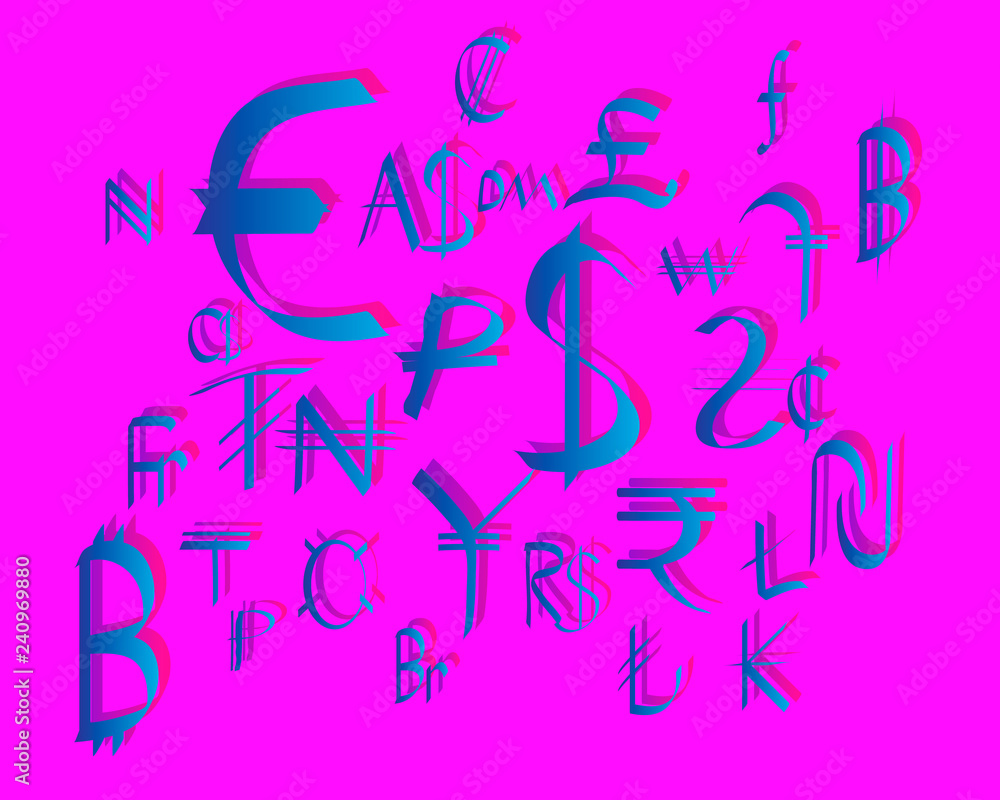 Obraz premium World currency background