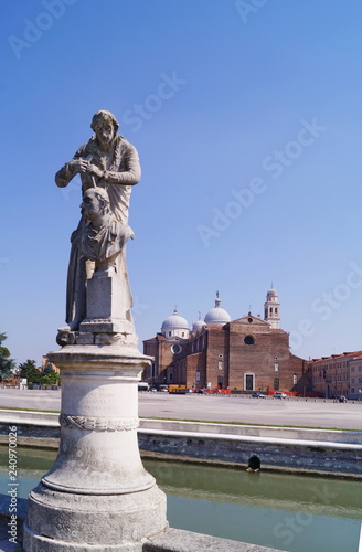 Benedictine Abbey of Saint Giustina from Prato della Valle square, Padua, Italy