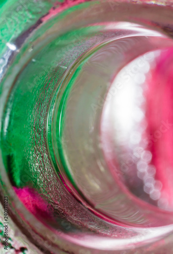 Closeup of Entrance into a glass Bottle