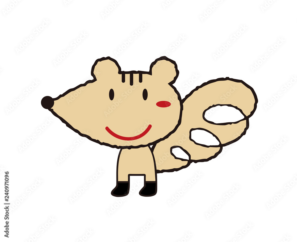 お洒落なシマリスさん