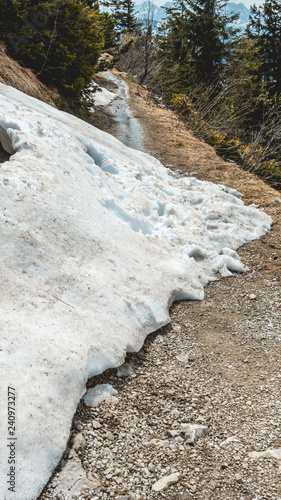 Smartphone HD wallpaper of bench swallowed by snow on the Hochfelln - Bergen - Bavaria - Germany photo