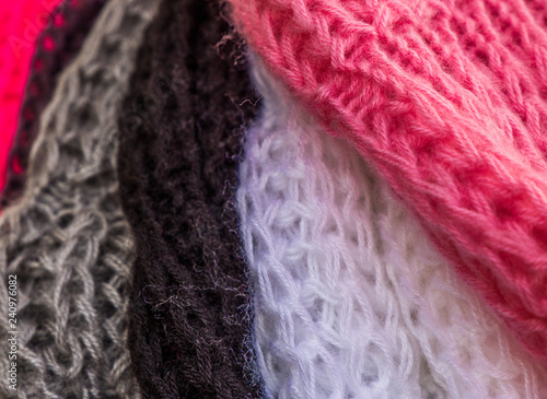 Tejidos de lana multicolores