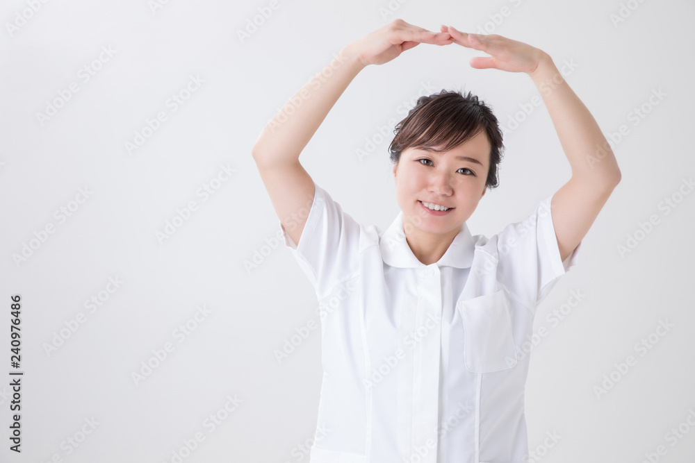 白衣の女性 白衣の女性