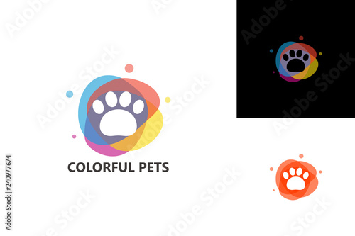 Colorful Pets Logo Template Design Vector, Emblem, Design Concept, Creative Symbol, Icon