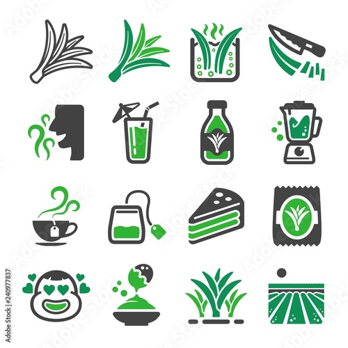 pandan icon set,vector and illustration
