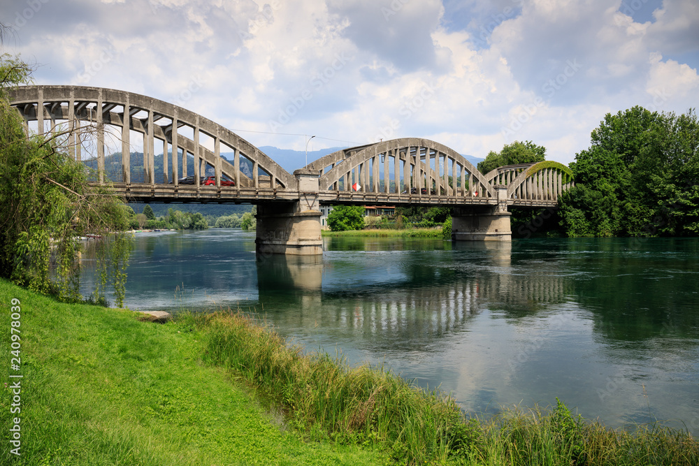 paesaggio sul fiume Adda - parco Adda nord