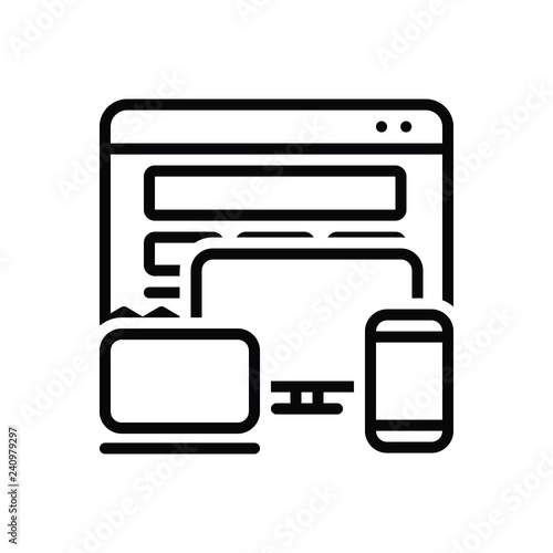 Black line icon for adaptive