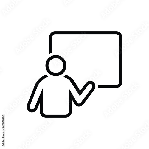 Black line icon for demo